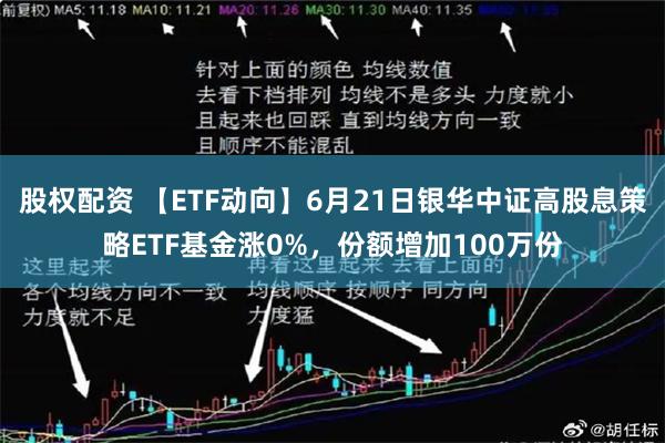 股权配资 【ETF动向】6月21日银华中证高股息策略ETF基金涨0%，份额增加100万份