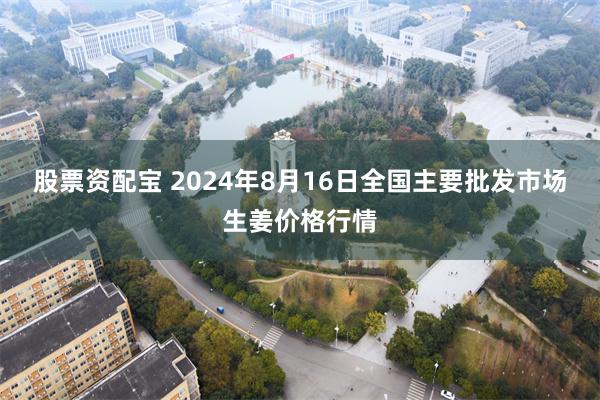 股票资配宝 2024年8月16日全国主要批发市场生姜价格行情