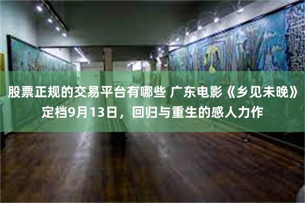 股票正规的交易平台有哪些 广东电影《乡见未晚》定档9月13日，回归与重生的感人力作